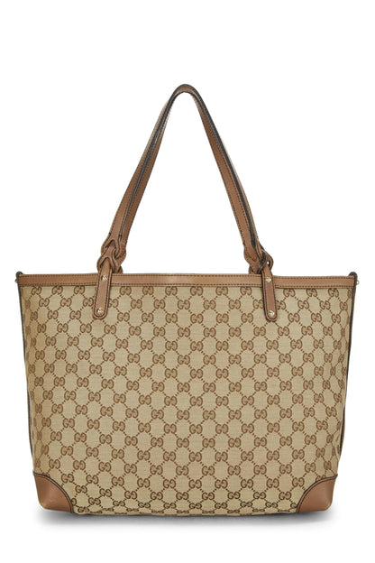 Gucci,  Beige Original GG Canvas Craft Tote, Brown