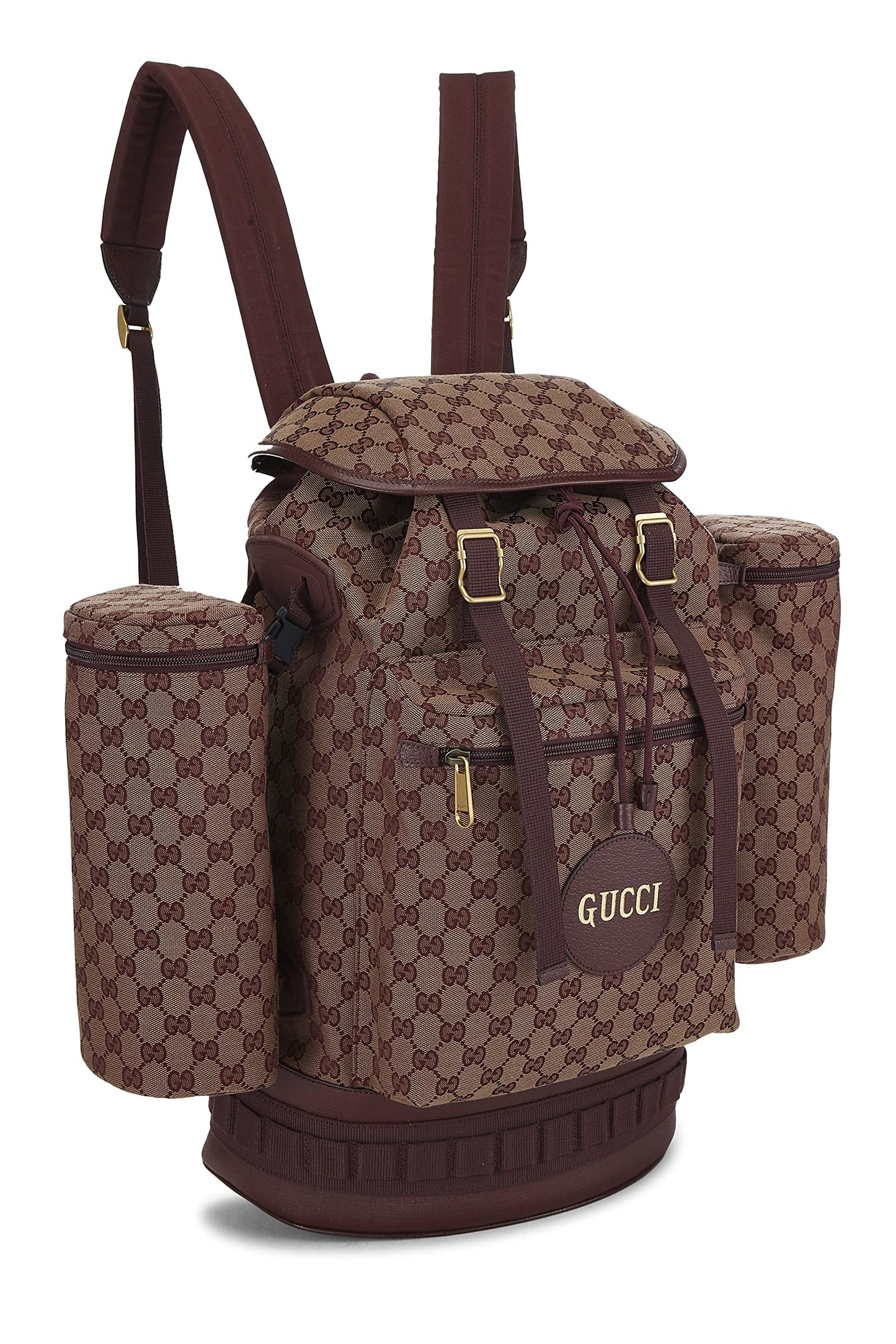 Gucci,  Burgundy GG Canvas Alpina Trekking Backpack, Burgundy