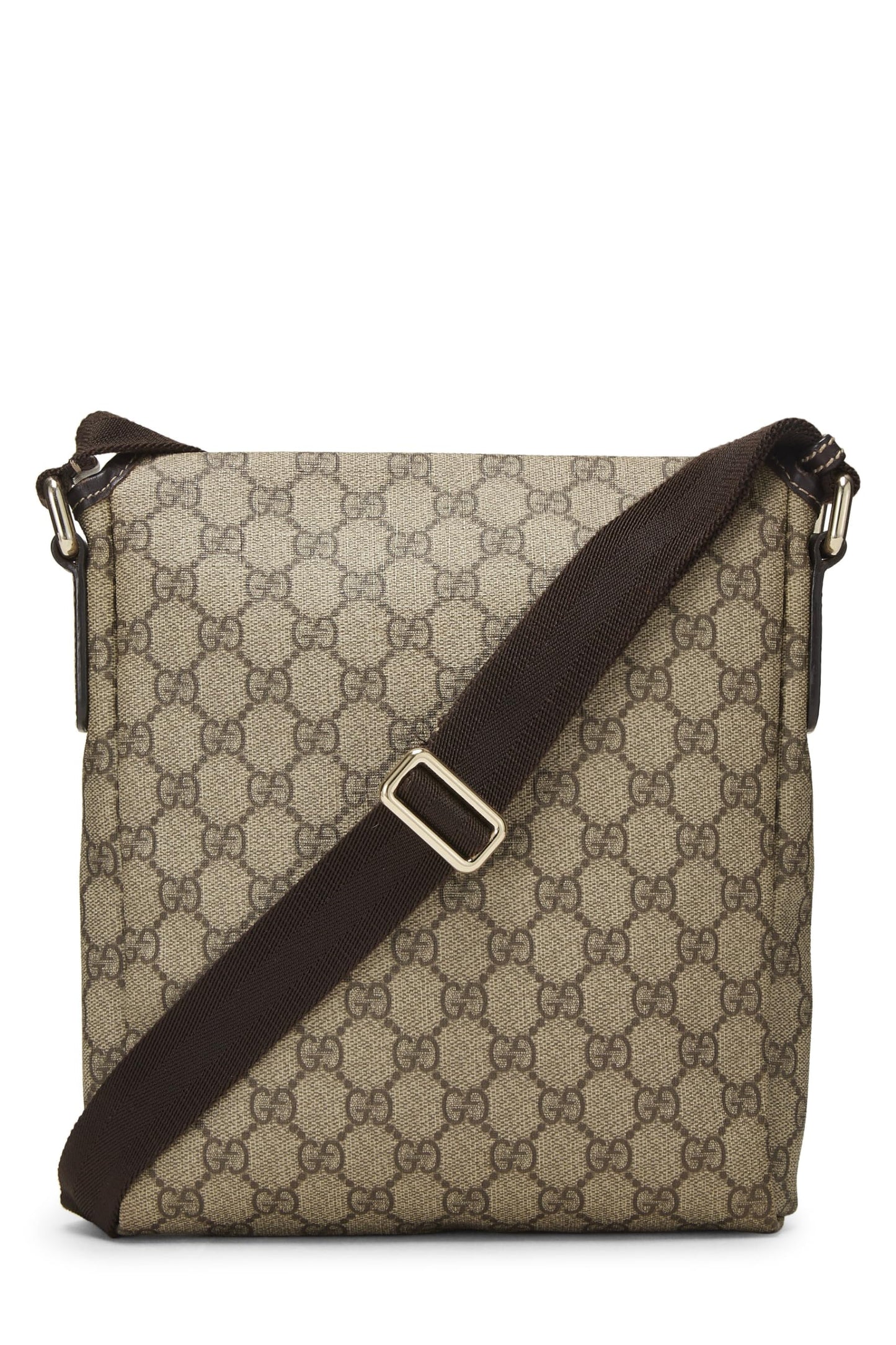 Gucci,  Original GG Supreme Canvas Flap Messenger Small, Brown