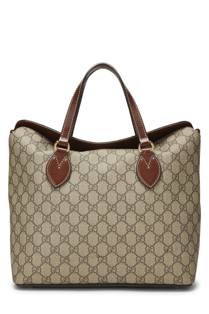 Gucci,  Original GG Supreme Canvas Linea Fold Over Bag, Brown