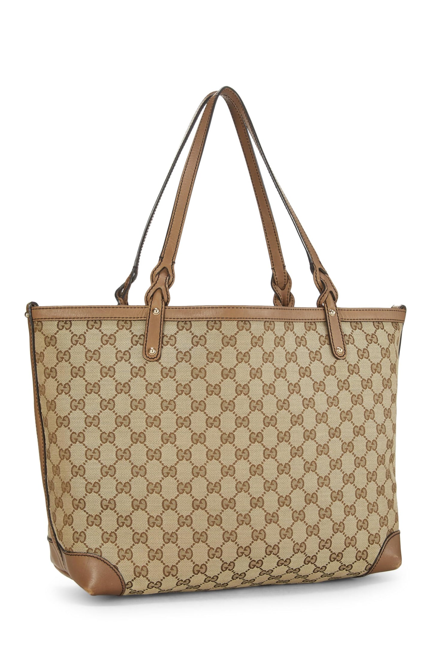 Gucci,  Beige Original GG Canvas Craft Tote, Brown