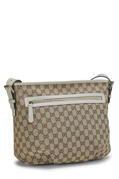 Gucci,  Original GG Canvas Zip Pocket Crossbody Large, White