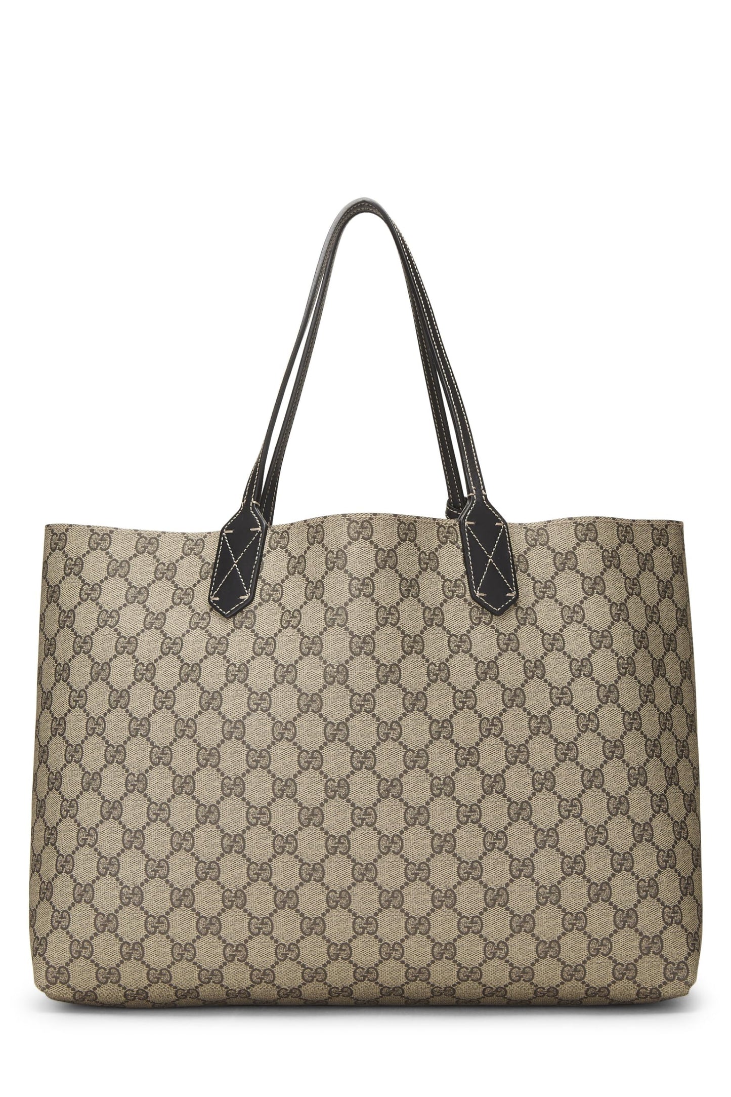 Gucci,  Original GG Supreme & Black Canvas Reversible Tote, Black