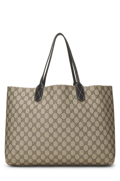 Gucci,  Original GG Supreme & Black Canvas Reversible Tote, Black