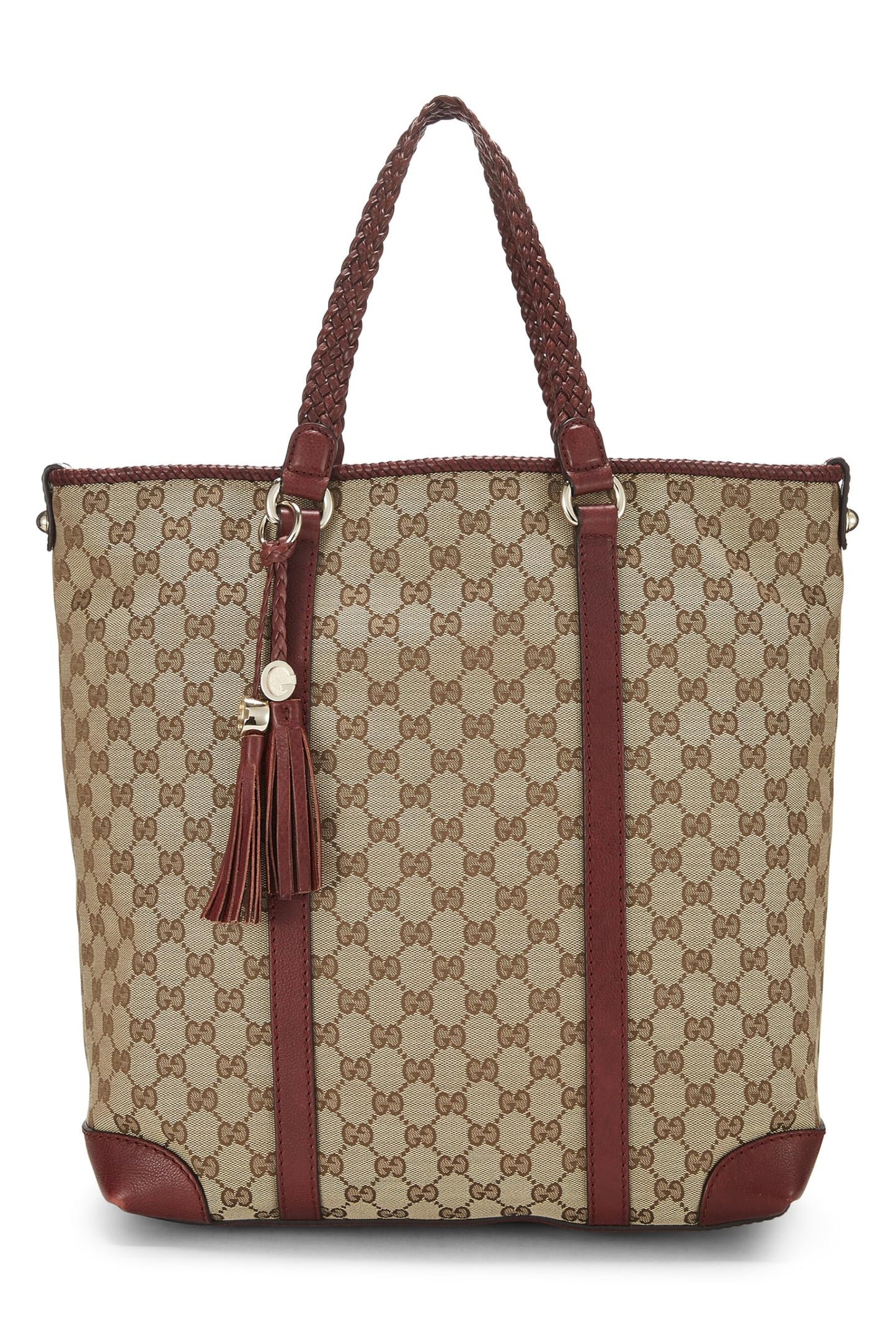 Gucci,  Burgundy Original GG Canvas Tote, Burgundy