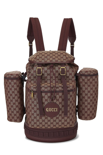 Gucci,  Burgundy GG Canvas Alpina Trekking Backpack, Burgundy