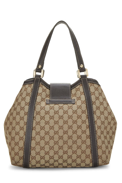 Gucci,  Brown Original GG Canvas Shelly Tote, Brown