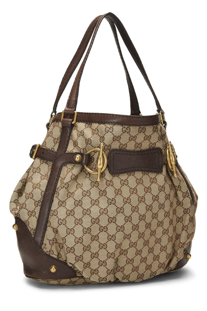 Gucci,  Original GG Canvas Jockey Tote Large, Brown