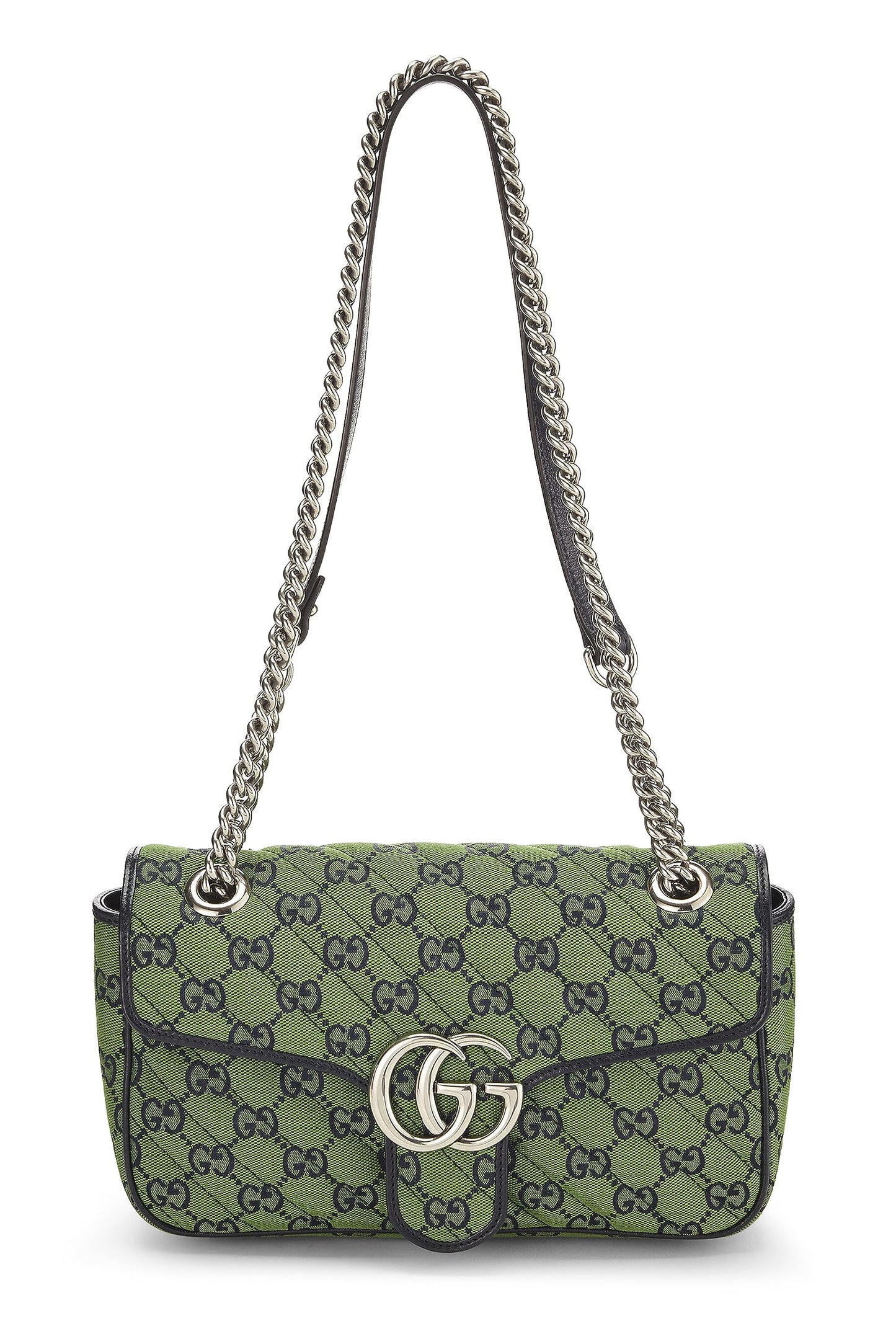 Gucci,  Green Original GG Canvas Marmont Shoulder Bag Small, Green