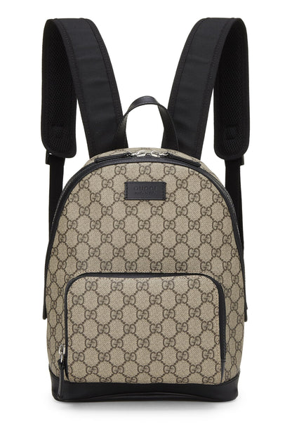 Gucci,  Black Original GG Supreme Canvas Eden Backpack Small, Black