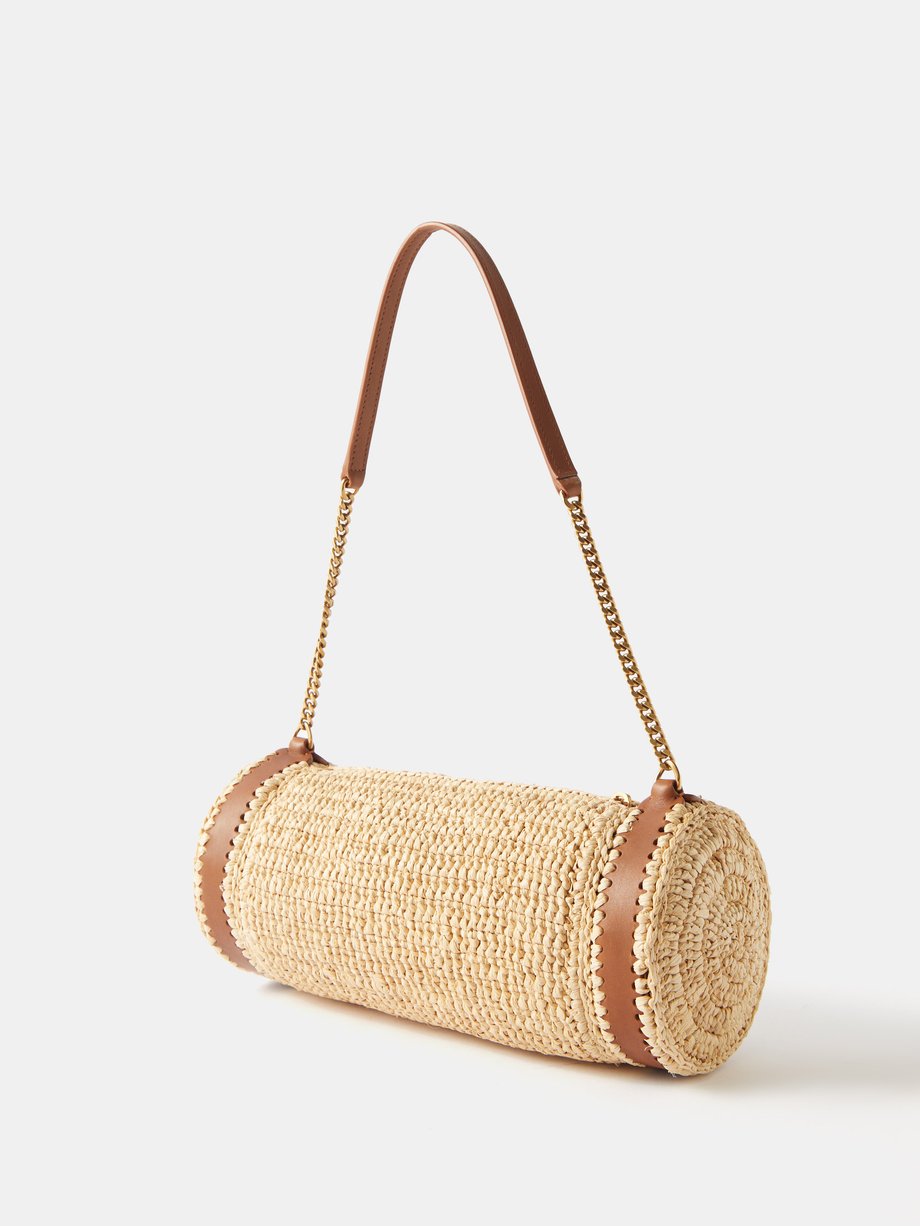 Saint Laurent Women Raffia Shoulder Bag