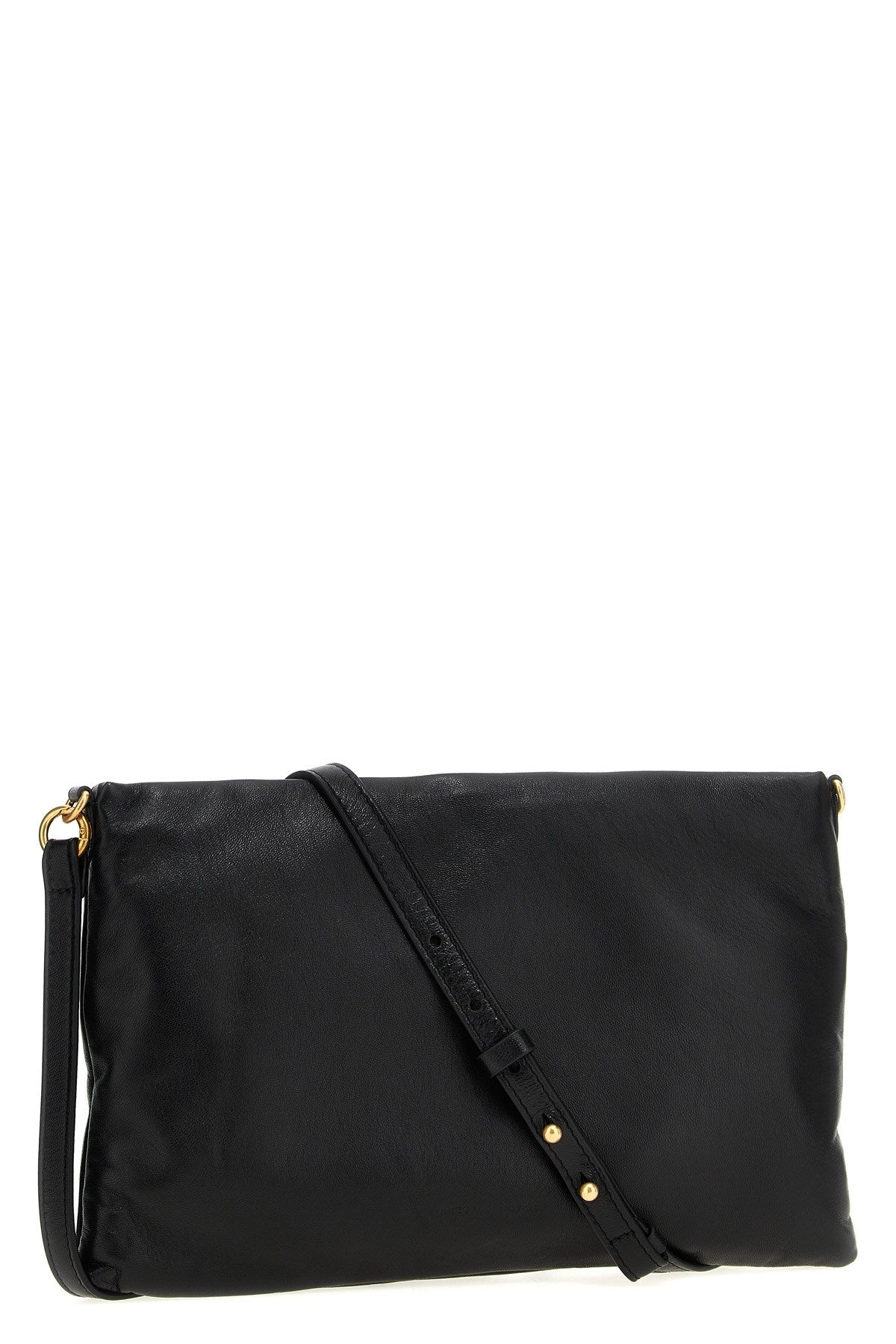 Dries Van Noten Women Logo Leather Clutch Bag