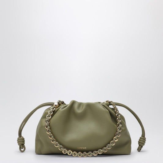 Loewe Flamenco Purse Eucalyptus Green Leather Bag Women