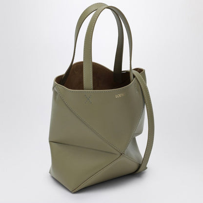 Loewe Puzzle Fold Tote Bag Mini Green Eucalyptus Women