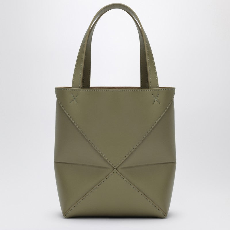 Loewe Puzzle Fold Tote Bag Mini Green Eucalyptus Women