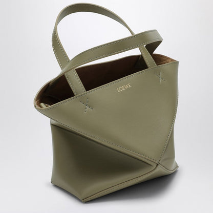 Loewe Puzzle Fold Tote Bag Mini Green Eucalyptus Women