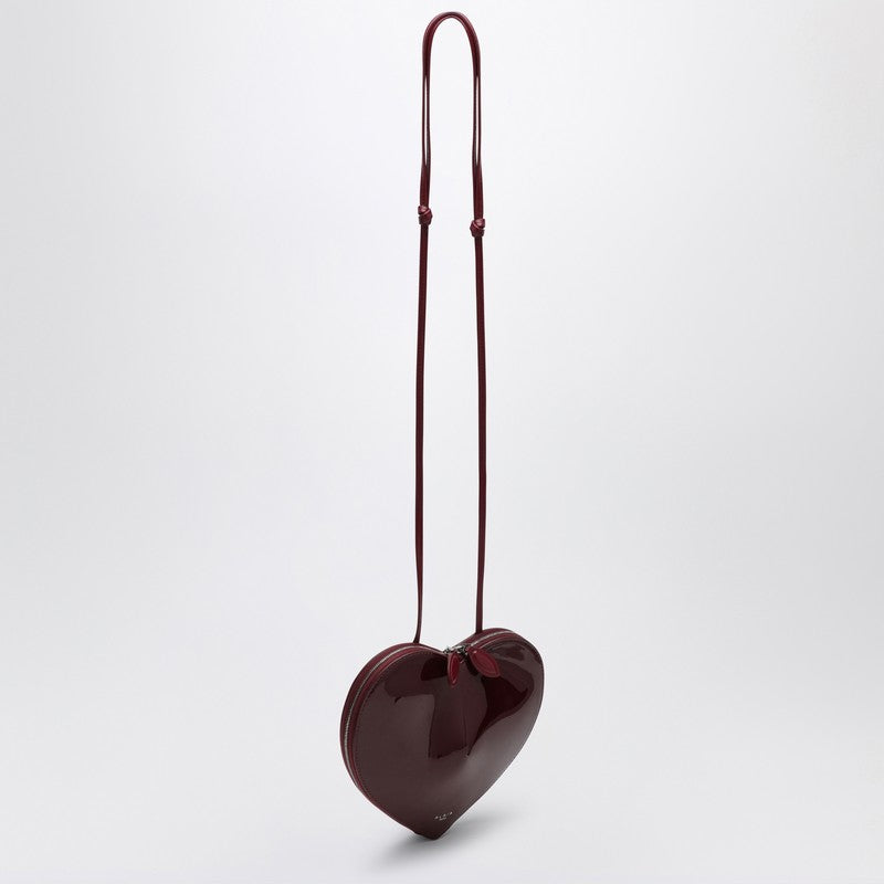 Alaia Dark Red Patent Leather Le Coeur Bag Women