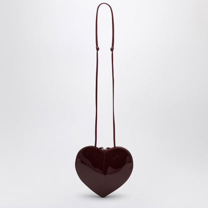 Alaia Dark Red Patent Leather Le Coeur Bag Women