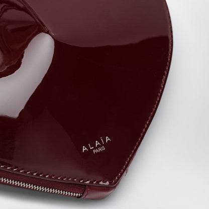 Alaia Dark Red Patent Leather Le Coeur Bag Women