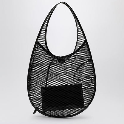 Alaia One Piece Black Mesh Medium Hobo Bag Women