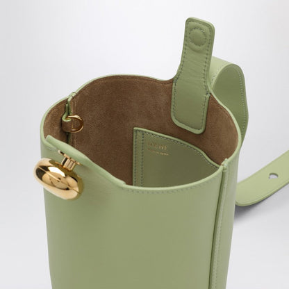 Loewe Light Green Calfskin Pebble Bucket Small Bag Women