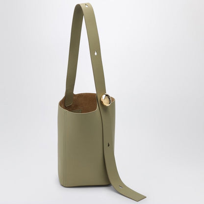 Loewe Eucalyptus Green Calfskin Pebble Bucket Medium Bag Women