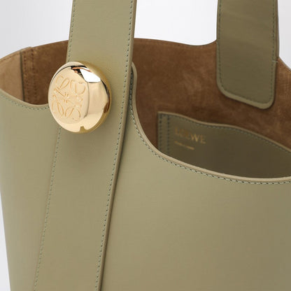 Loewe Eucalyptus Green Calfskin Pebble Bucket Medium Bag Women