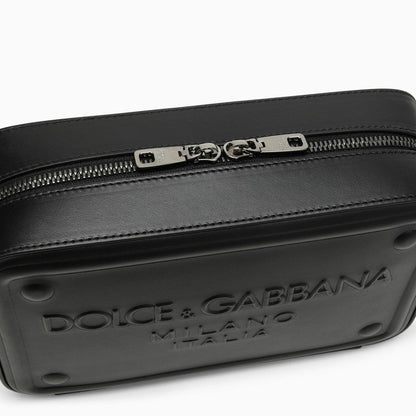 Dolce&Gabbana Black Calfskin Shoulder Bag Men