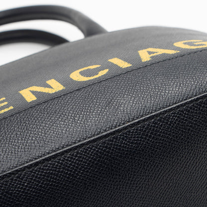 Balenciaga Grained Calfskin Ville Small Top Handle Bag (SHF-qe8paK)