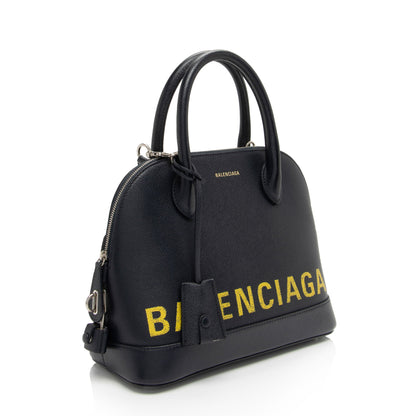 Balenciaga Grained Calfskin Ville Small Top Handle Bag (SHF-qe8paK)