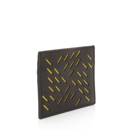 Bottega Veneta Calfskin Laser Cut Card Holder (SHF-nQ2w0D)