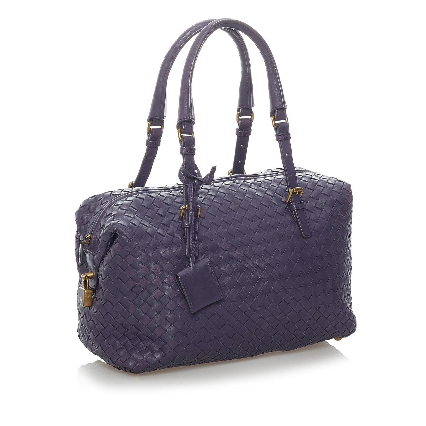 Bottega Veneta Intrecciato Leather Boston Bag (SHG-30407)