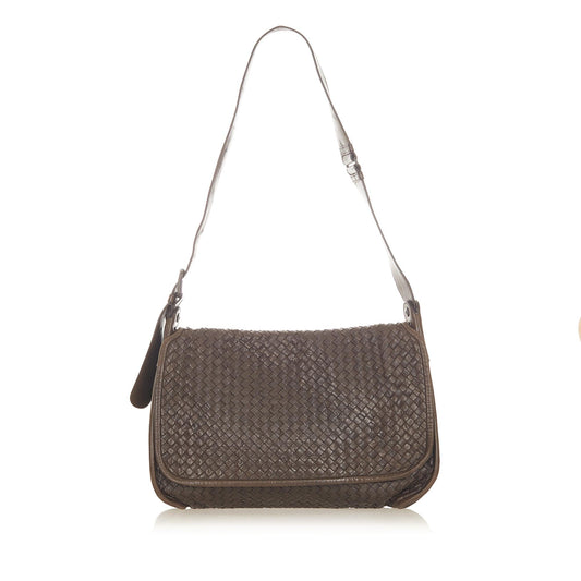 Bottega Veneta Intrecciato Leather Crossbody Bag (SHG-19828)