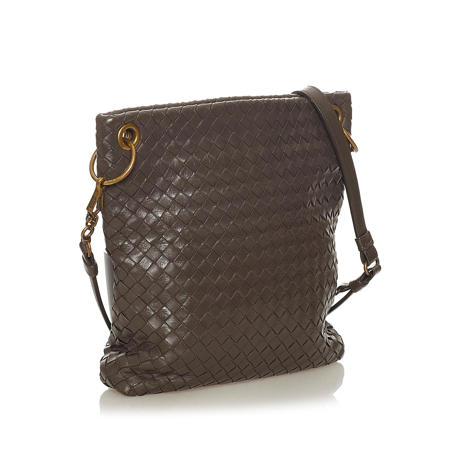 Bottega Veneta Intrecciato Leather Crossbody Bag (SHG-27382)