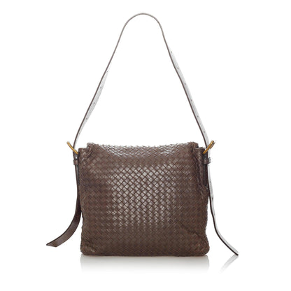 Bottega Veneta Intrecciato Leather Crossbody Bag (SHG-30568)