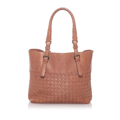 Bottega Veneta Intrecciato Leather Handbag (SHG-29162)