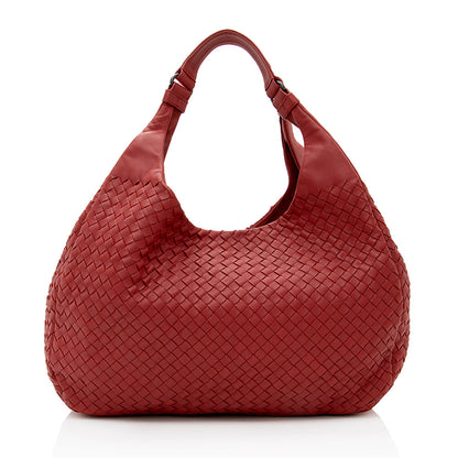 Bottega Veneta Intrecciato Nappa Campana Medium Shoulder Bag  - FINAL SALE (SHF-19645)