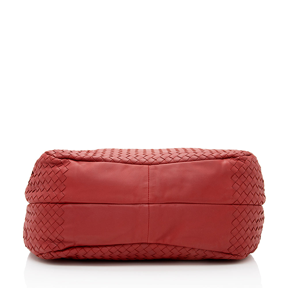 Bottega Veneta Intrecciato Nappa Campana Medium Shoulder Bag  - FINAL SALE (SHF-19645)