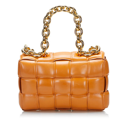 Bottega Veneta Padded Cassette Chain Satchel (SHG-dGPQaQ)