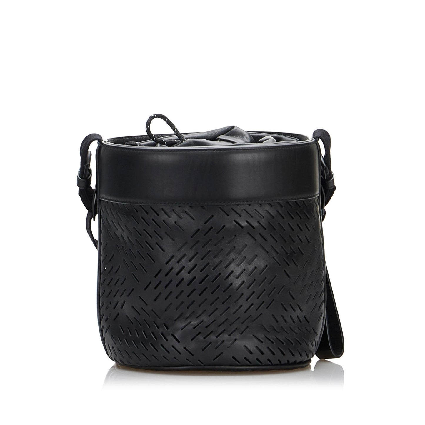 Bottega Veneta Perforated Leather Paper Bucket Bag (SHG-d9kZvf)