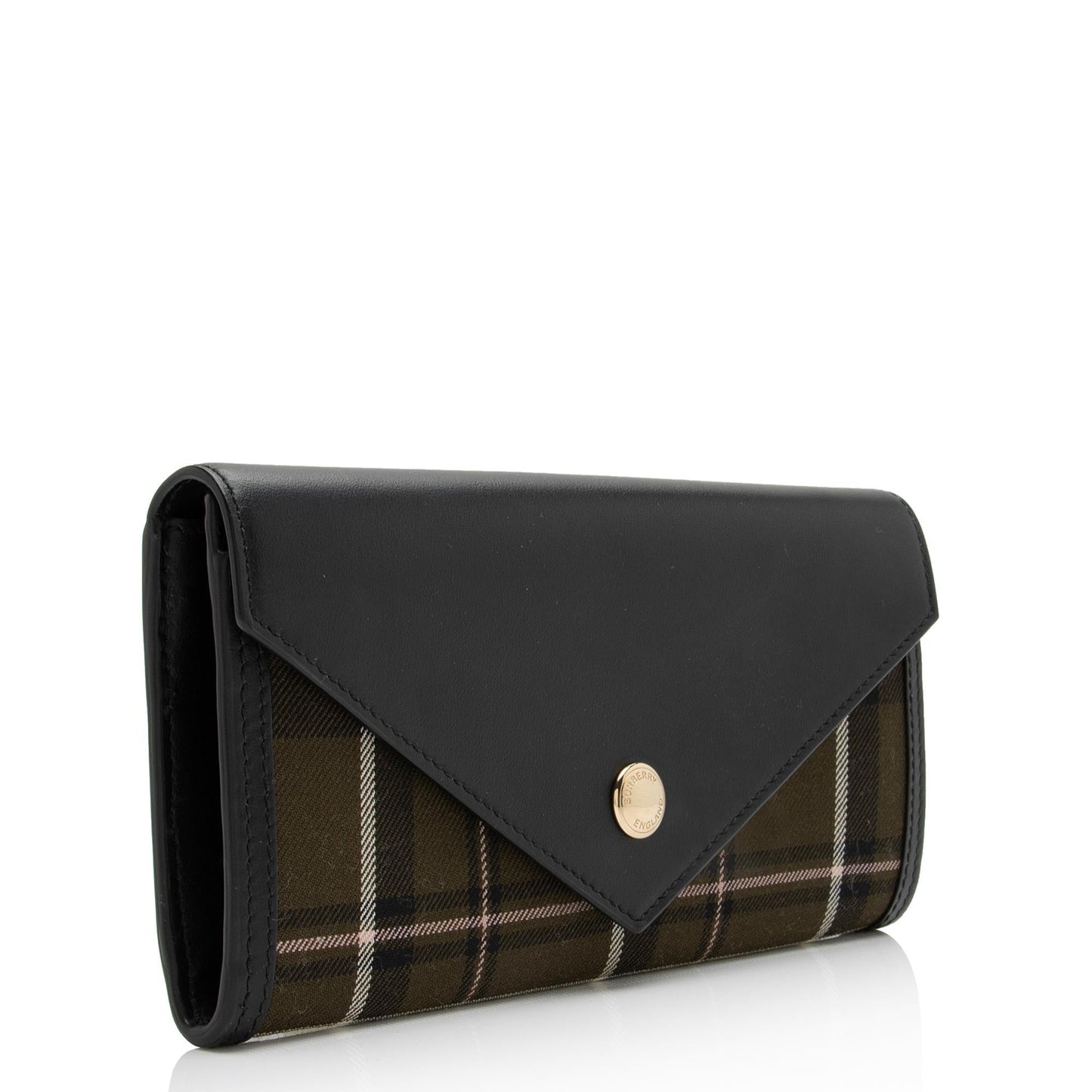 Burberry Check Smooth Calfskin Halton Continental Wallet (SHF-23105)