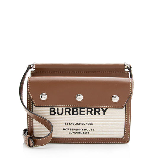 Burberry Smooth Calfskin Horseferry Print Title Mini Shoulder Bag (SHF-16316)