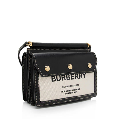 Burberry Smooth Calfskin Horseferry Print Title Mini Shoulder Bag (SHF-lc3b03)