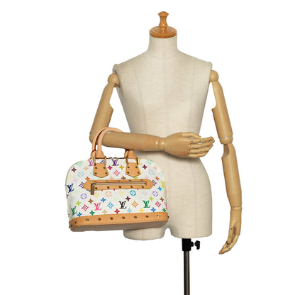 Louis Vuitton Alma PM White Multicolor Monogram Canvas