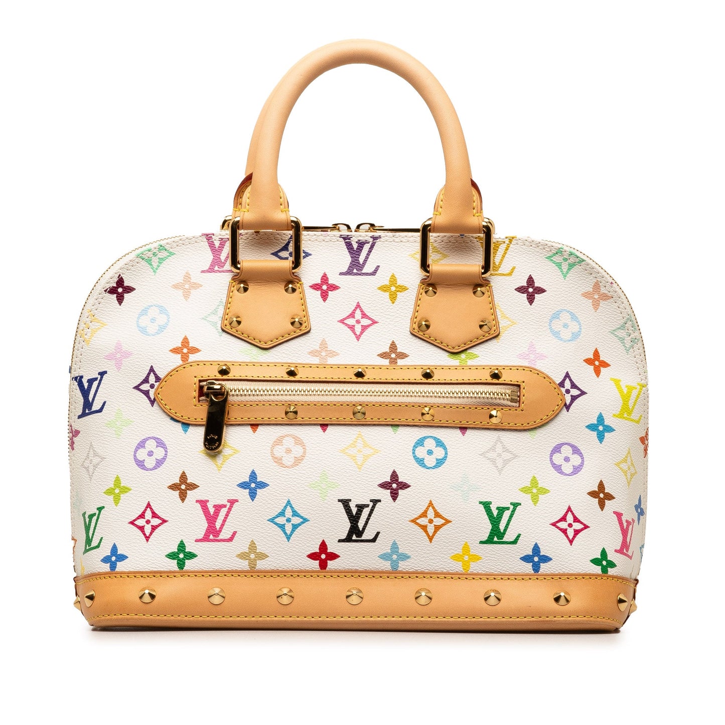 Louis Vuitton Alma PM White Multicolor Monogram Canvas