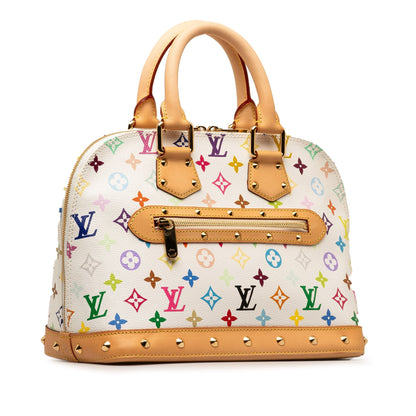 Louis Vuitton Alma PM White Multicolor Monogram Canvas