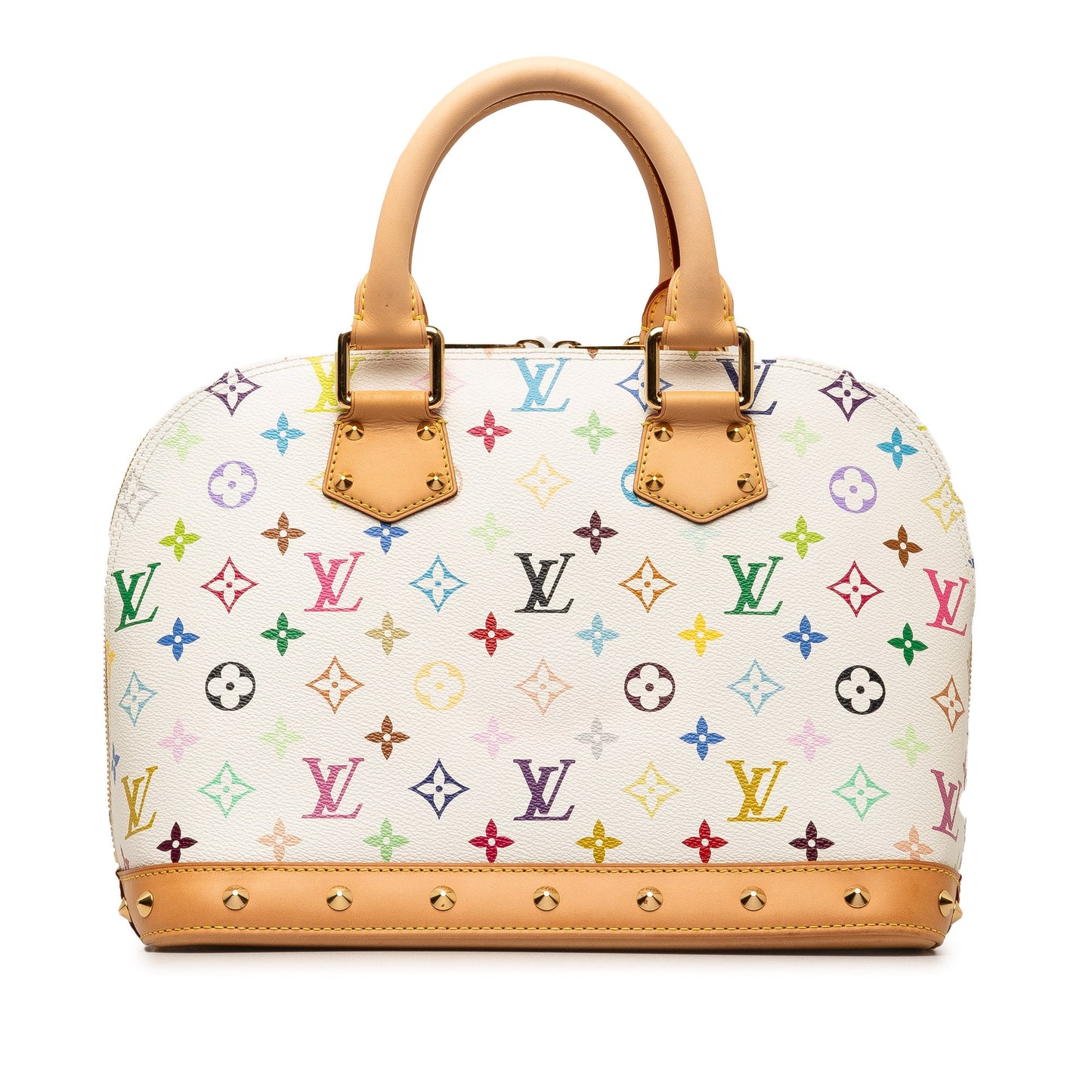 Louis Vuitton Alma PM White Multicolor Monogram Canvas