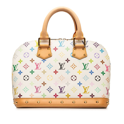 Louis Vuitton Alma PM White Multicolor Monogram Canvas