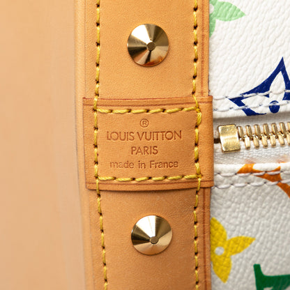 Louis Vuitton Alma PM White Multicolor Monogram Canvas