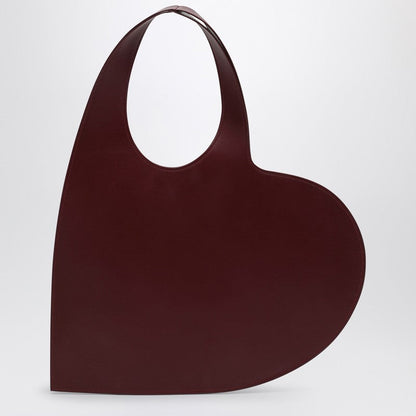 Coperni Heart Burgundy Leather Tote Bag Women